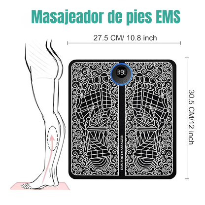 Masajeador de Pies y Parches con Control Remoto - Portátil USB Mejora la Circulación Sanguínea