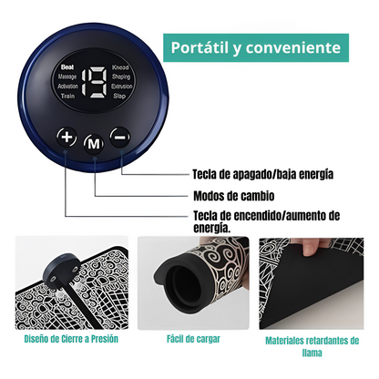 Masajeador de Pies y Parches con Control Remoto - Portátil USB Mejora la Circulación Sanguínea