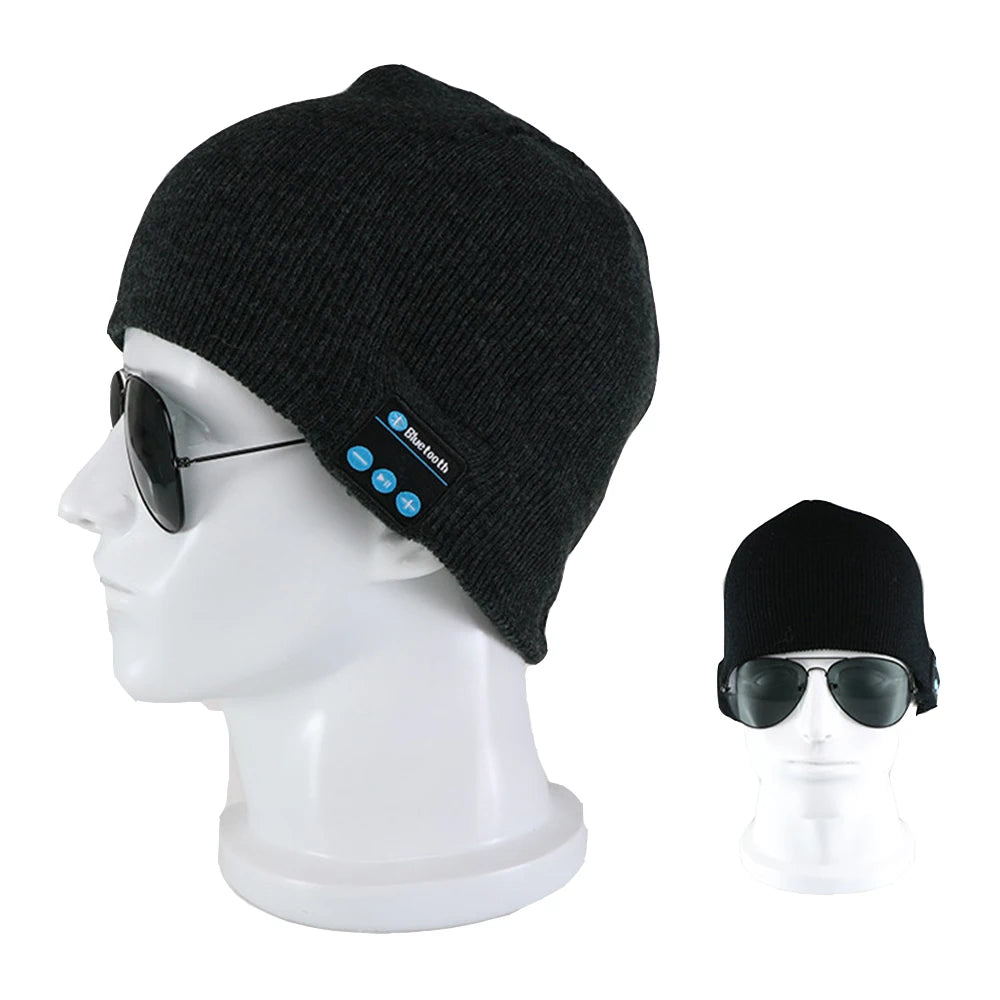 Gorro Deportivo de Invierno con Auriculares Inalámbricos Bluetooth y Micrófono para Xiaomi, Huawei y iPhone