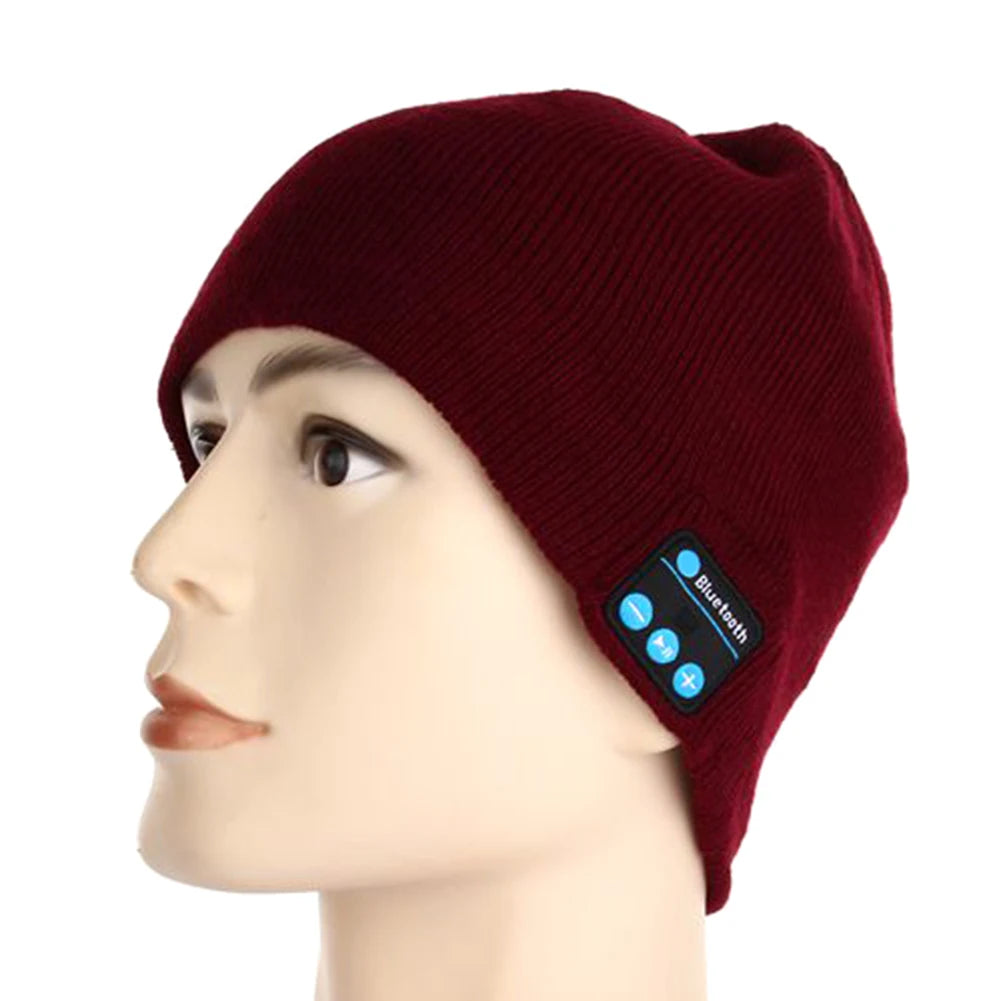 Gorro Deportivo de Invierno con Auriculares Inalámbricos Bluetooth y Micrófono para Xiaomi, Huawei y iPhone