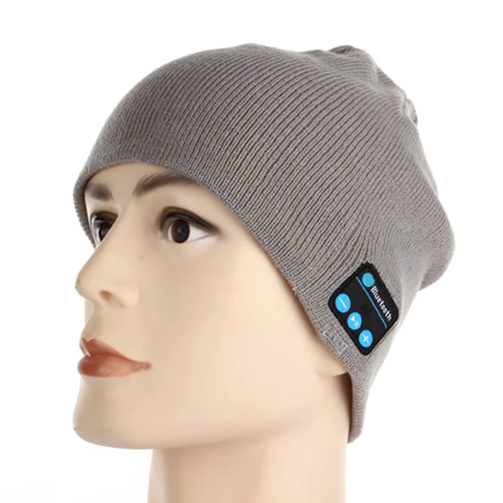 Gorro Deportivo de Invierno con Auriculares Inalámbricos Bluetooth y Micrófono para Xiaomi, Huawei y iPhone